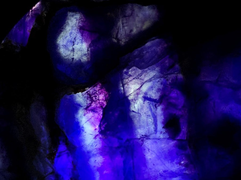 Polished Thinly Cut and Translucent Watermelon Fluorite Slice x 1 From Uis, Namibia