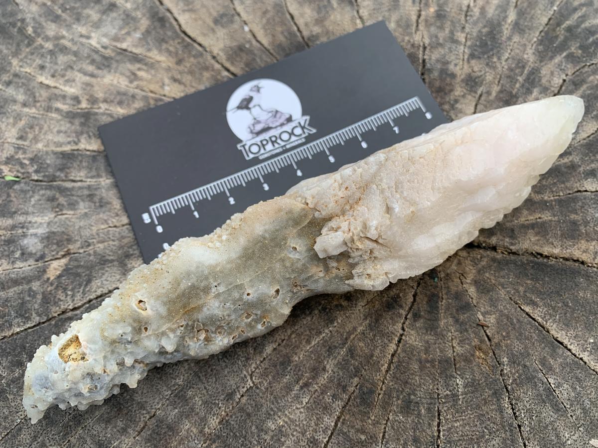 Natural XL Spearhead Calcite Specimen with a Drusy Quartz Base x 1 From Albert's Mountain, Lesotho