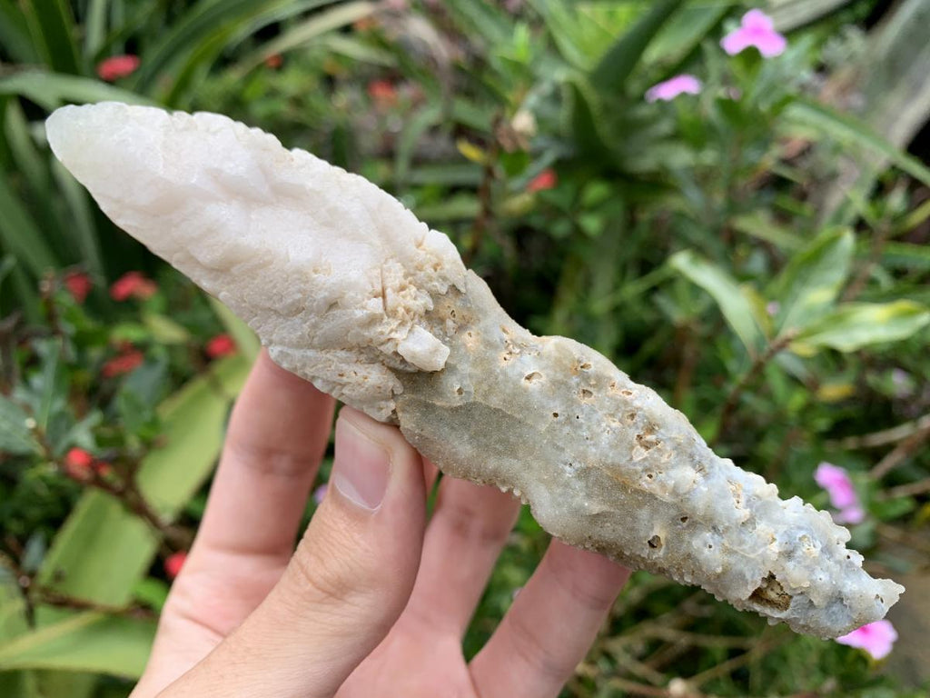 Natural XL Spearhead Calcite Specimen with a Drusy Quartz Base x 1 From Albert's Mountain, Lesotho