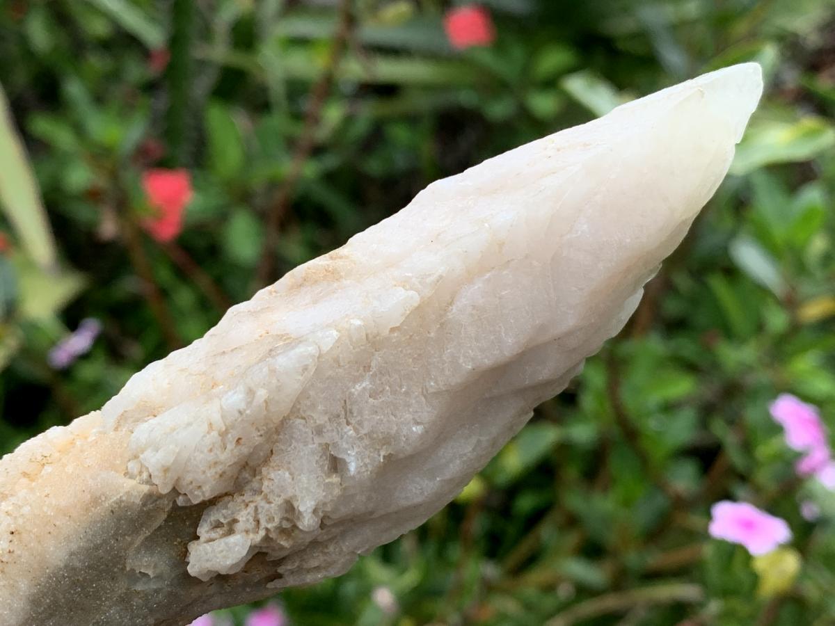 Natural XL Spearhead Calcite Specimen with a Drusy Quartz Base x 1 From Albert's Mountain, Lesotho