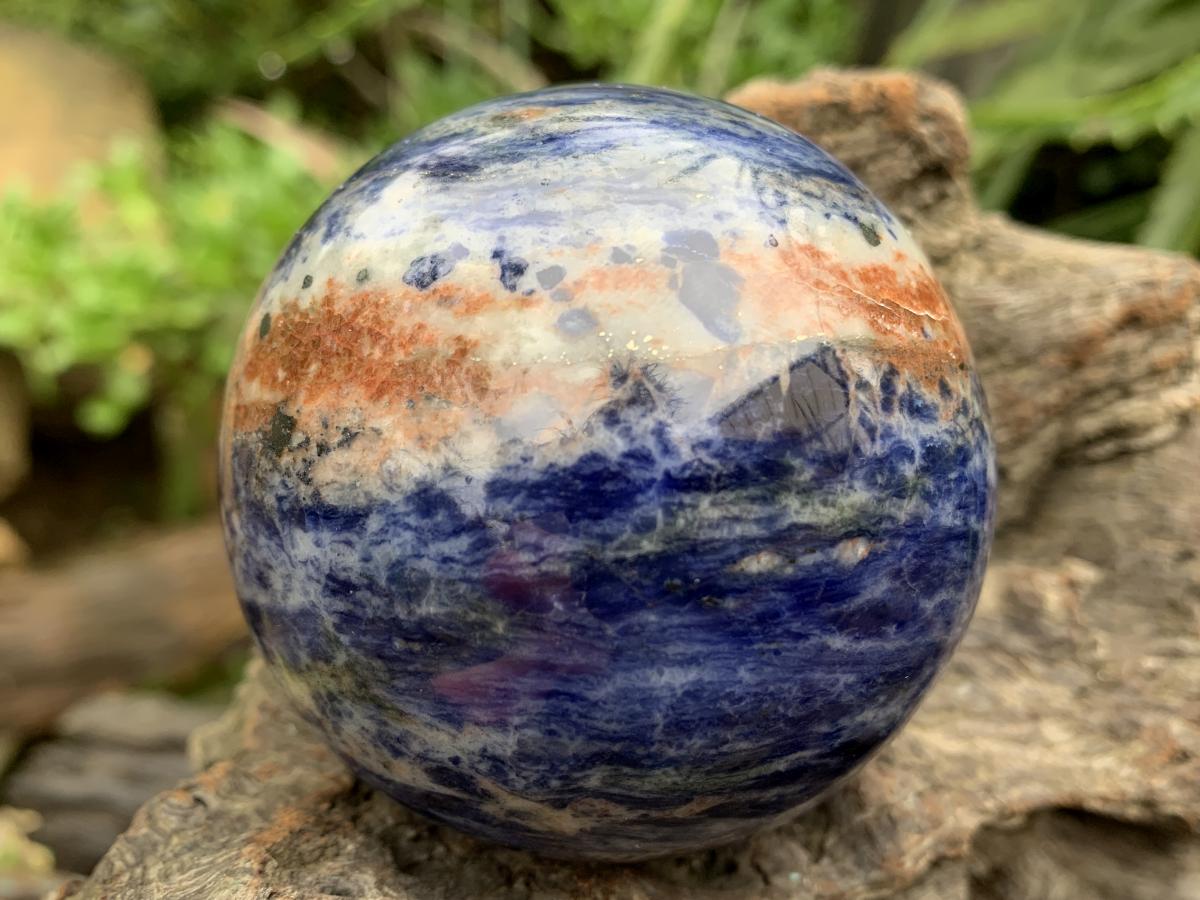 Polished Blue Sodalite Gemstone Sphere x 1 From Kunene, Namibia