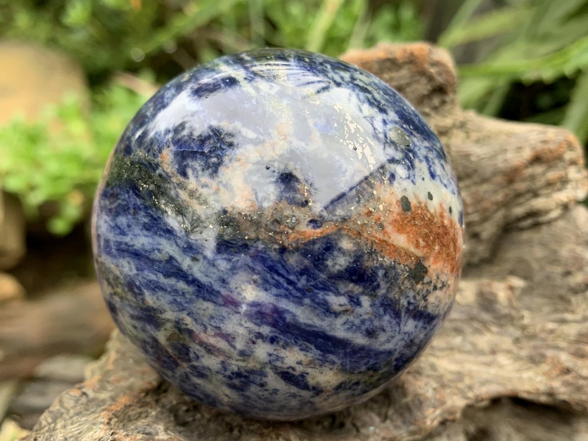 Polished Blue Sodalite Gemstone Sphere x 1 From Kunene, Namibia