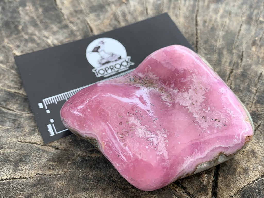 Polished Gemmy Pink Cobaltoan Calcite on a Dolomite Matrix x 1 From Congo