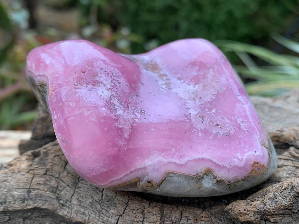 Polished Gemmy Pink Cobaltoan Calcite on a Dolomite Matrix x 1 From Congo