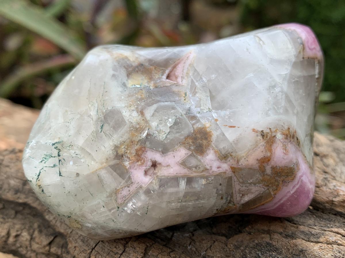 Polished Gemmy Pink Cobaltoan Calcite on a Dolomite Matrix x 1 From Congo