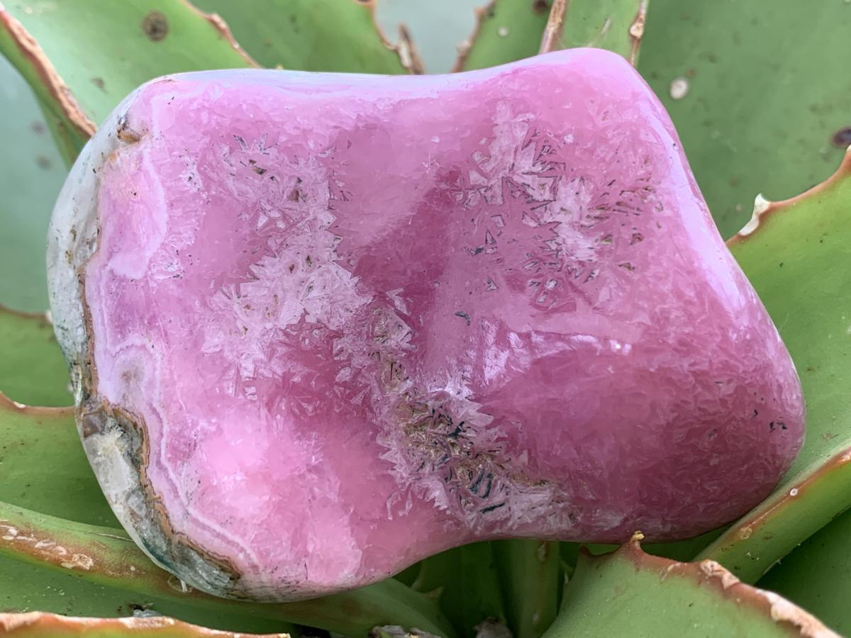 Polished Gemmy Pink Cobaltoan Calcite on a Dolomite Matrix x 1 From Congo