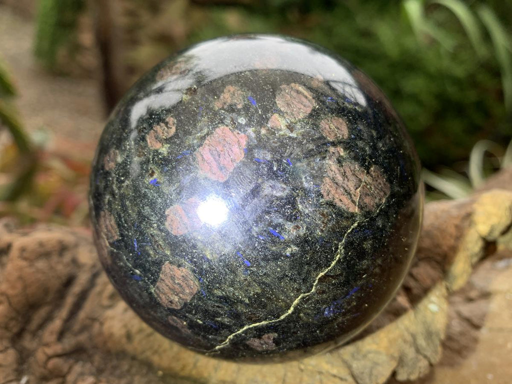 Polished Super Rare Blue Spark Iolite Sphere x 1 From Madagascar