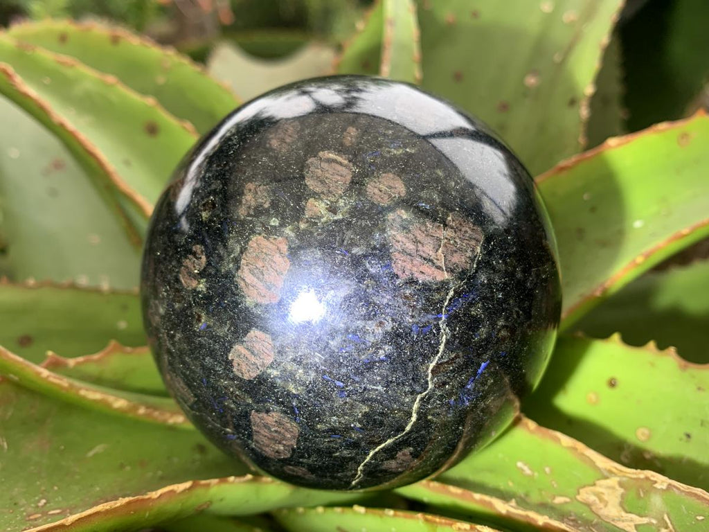 Polished Super Rare Blue Spark Iolite Sphere x 1 From Madagascar