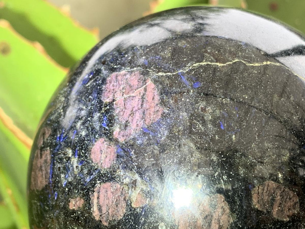 Polished Super Rare Blue Spark Iolite Sphere x 1 From Madagascar