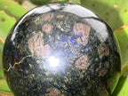 Polished Super Rare Blue Spark Iolite Sphere x 1 From Madagascar