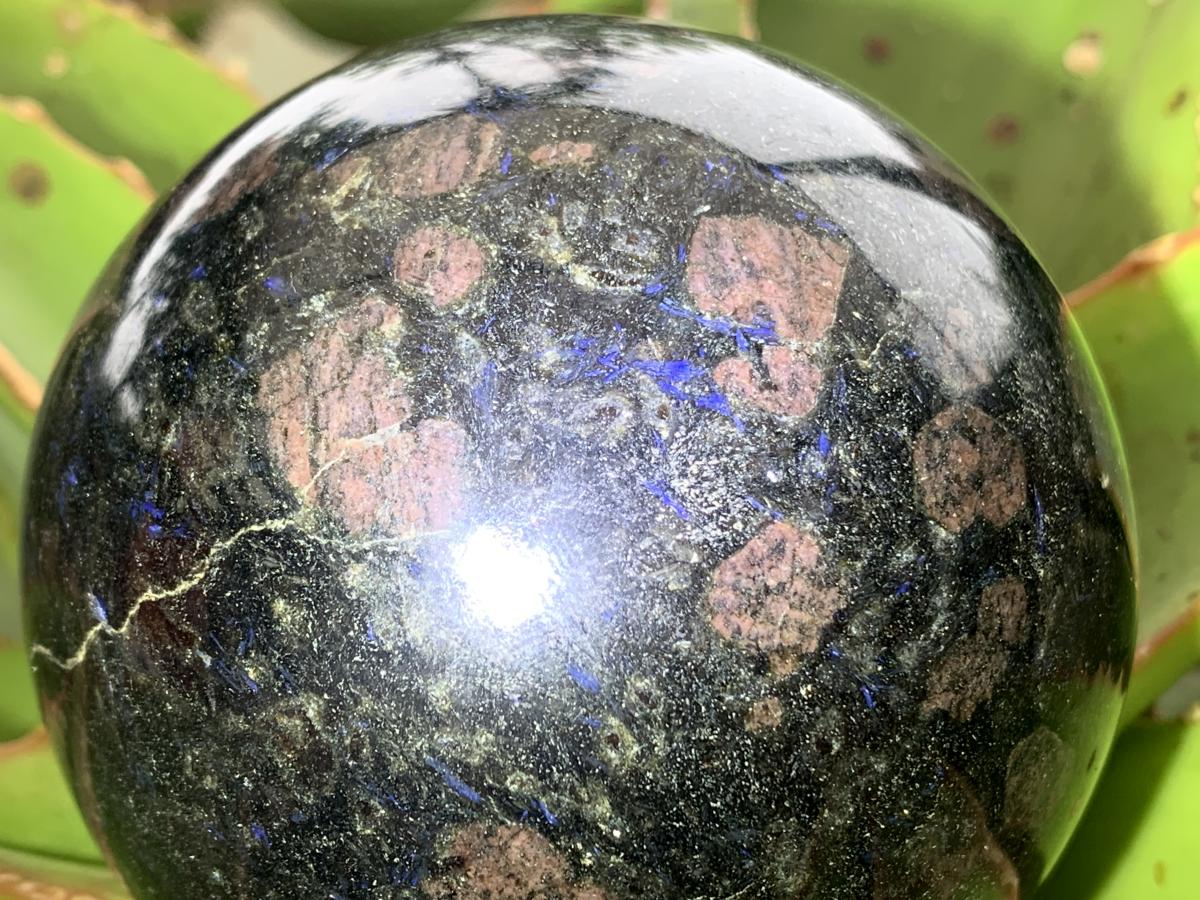Polished Super Rare Blue Spark Iolite Sphere x 1 From Madagascar