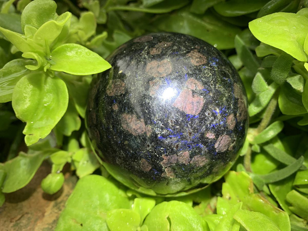 Polished Super Rare Blue Spark Iolite Sphere x 1 From Madagascar