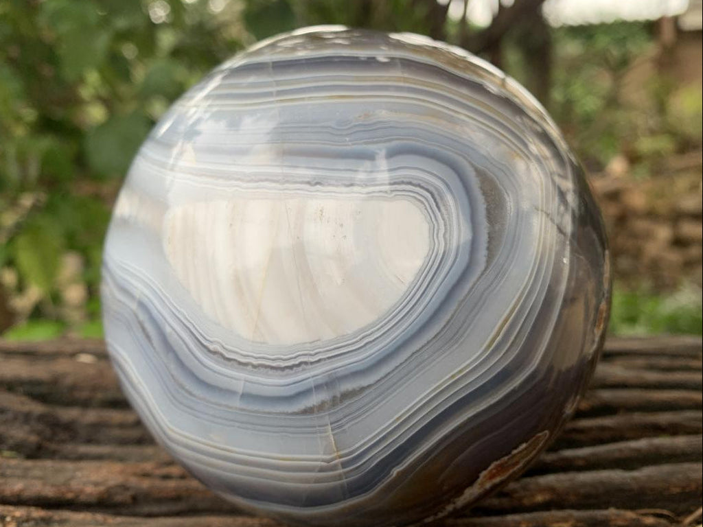 Polished XL Shashe River Agate Sphere x 1 From Zimbabwe