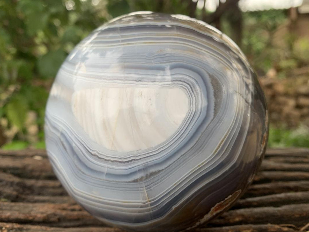 Polished XL Shashe River Agate Sphere x 1 From Zimbabwe