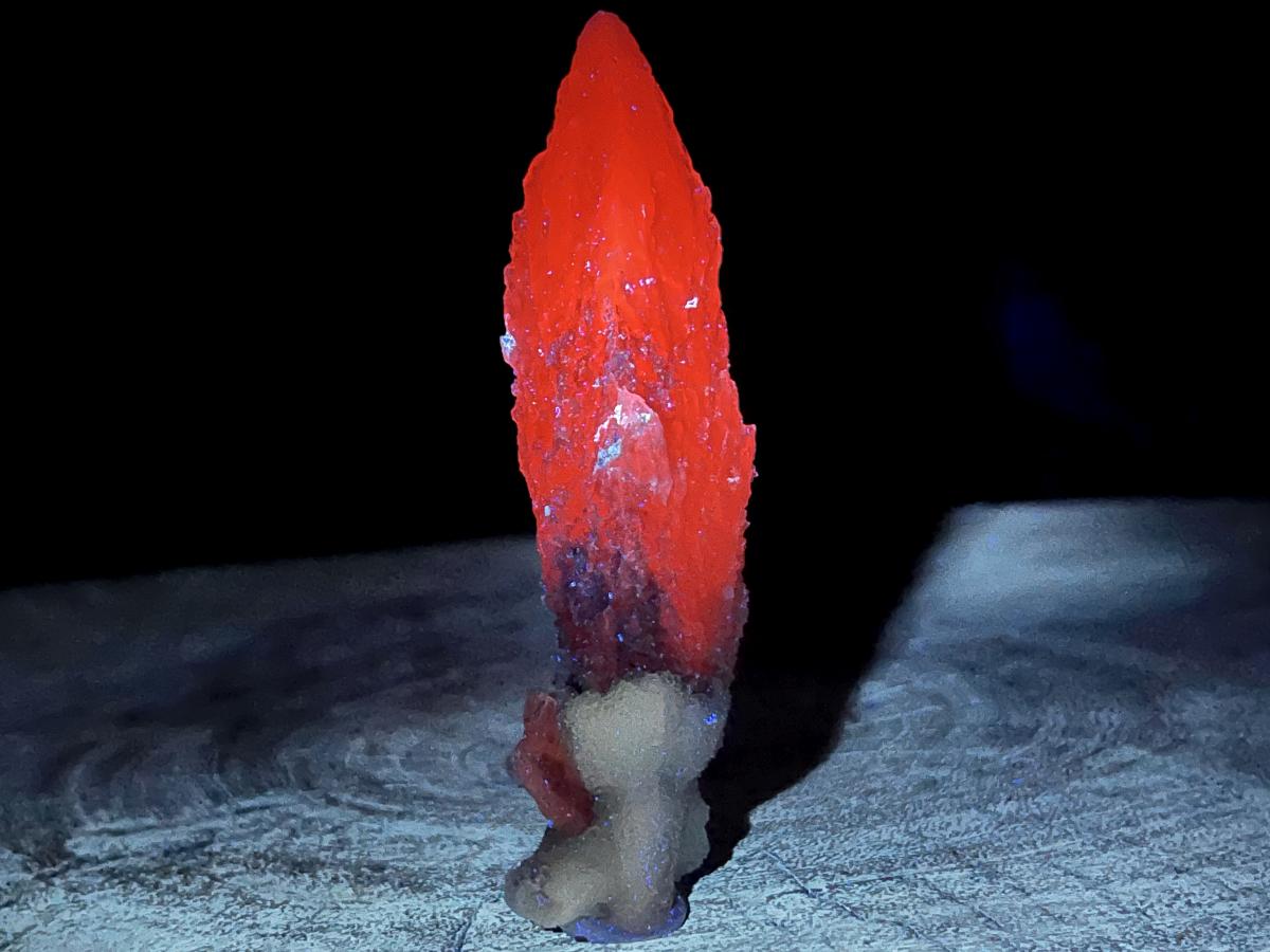 Natural Drusy Quartz Coated Spearhead Calcite Specimen x 1 From Albert's Mountain, Lesotho
