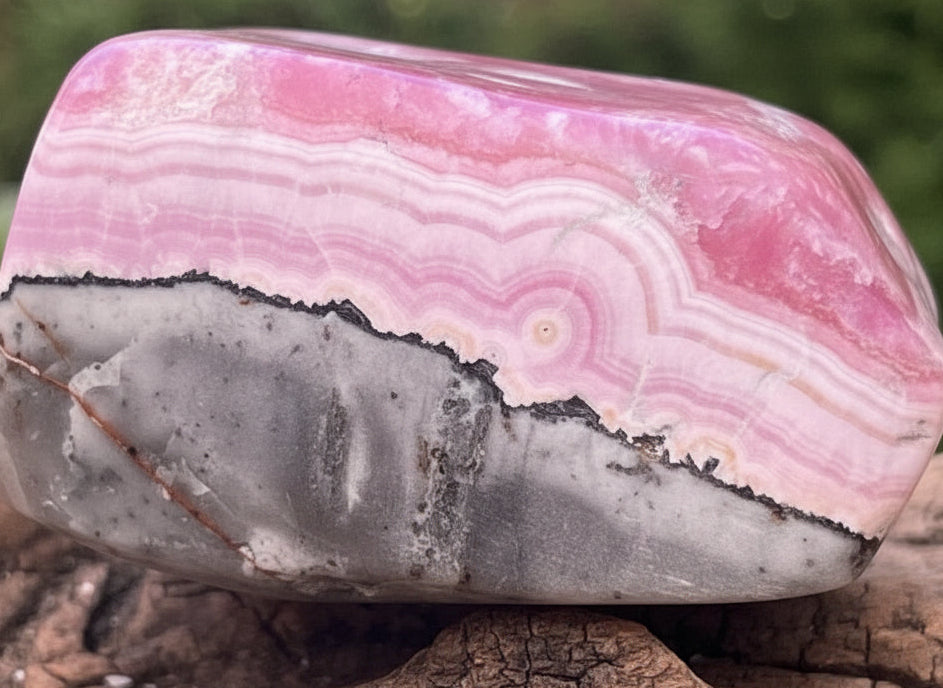 Polished Cobaltion Calcite On Dolomite Free Form x 1 From Kakanda, Congo