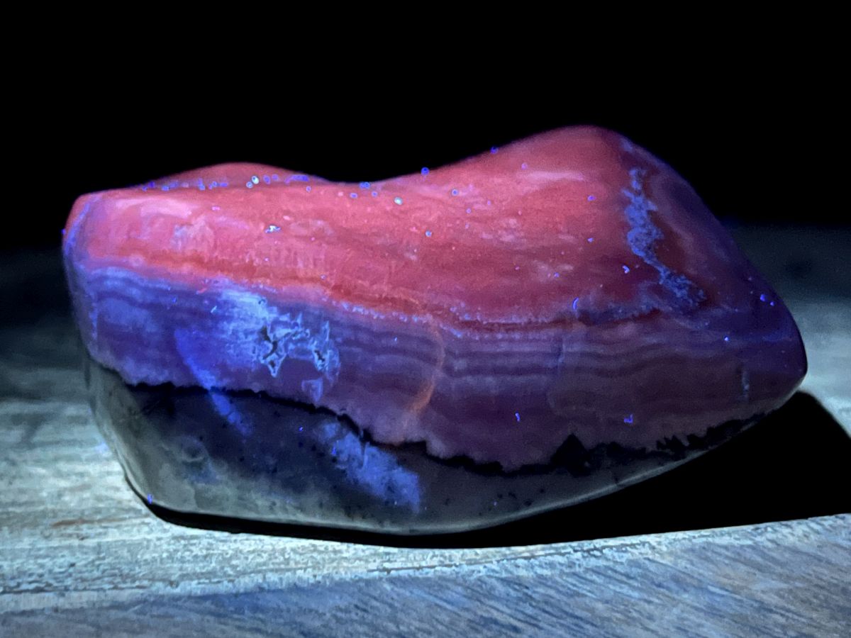 Polished Cobaltion Calcite On Dolomite Free Form x 1 From Kakanda, Congo