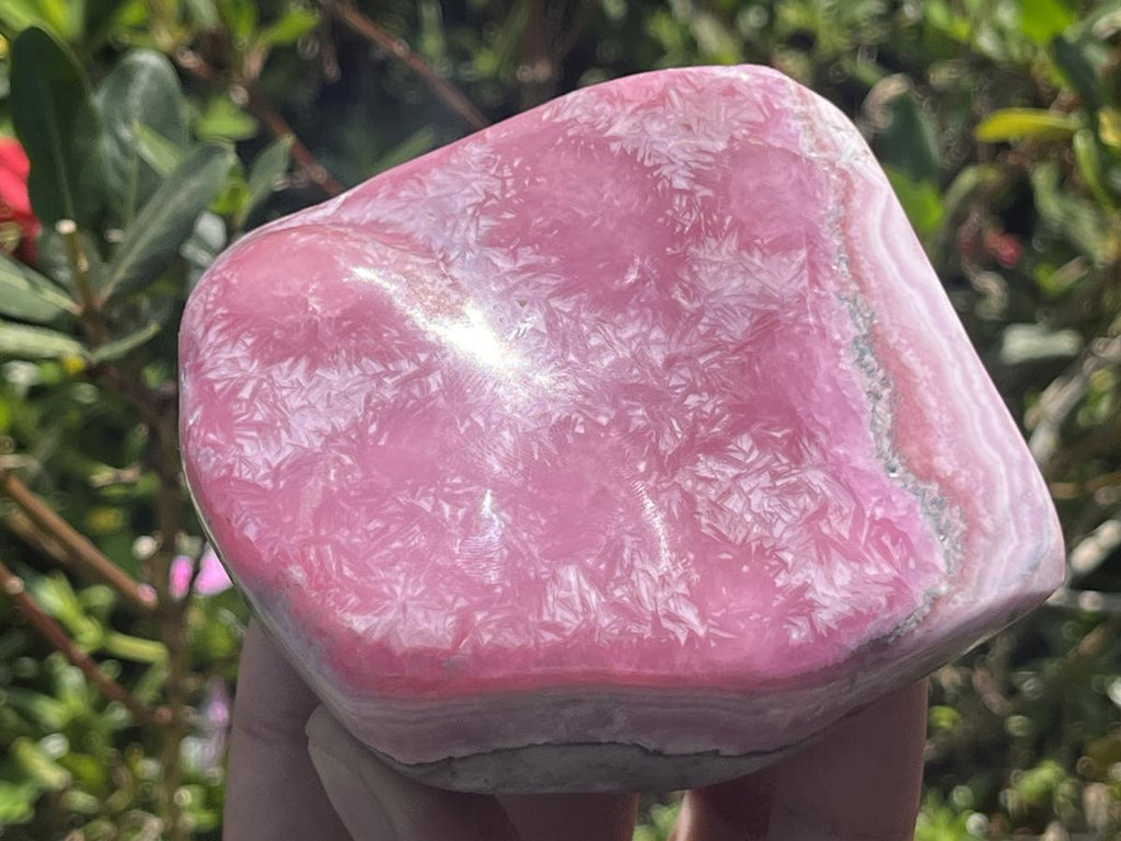 Polished Cobaltion Calcite On Dolomite Free Form x 1 From Kakanda, Congo