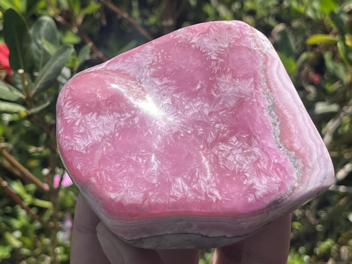 Polished Cobaltion Calcite On Dolomite Free Form x 1 From Kakanda, Congo