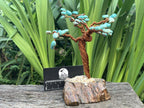 Hand Made Amazonite and Copper Wire Gemstone Tree x 1 From Zimbabwe