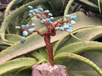 Hand Made Amazonite and Copper Wire Gemstone Tree x 1 From Zimbabwe