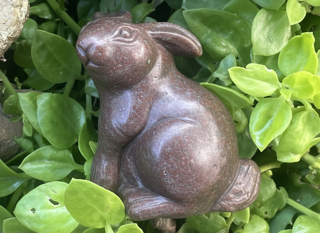Hand Made Serpentine Stone Rabbit Carving x 1 From Zimbabwe