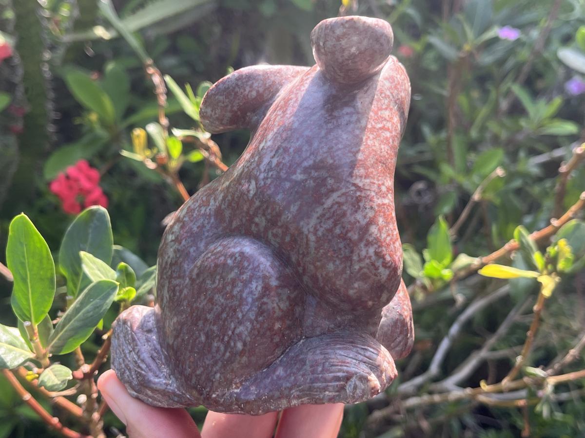 Hand Made Serpentine Stone Rabbit Carving x 1 From Zimbabwe