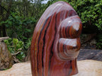 Polished XXL Banded Tiger Iron Stone Display Piece x 1 From Prieska, Northern Cape, South Africa