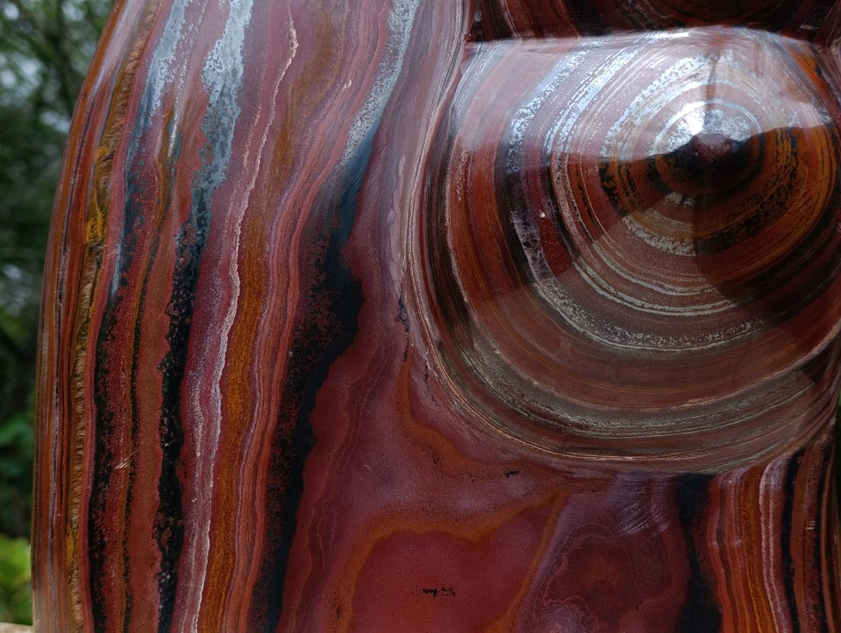 Polished XXL Banded Tiger Iron Stone Display Piece x 1 From Prieska, Northern Cape, South Africa
