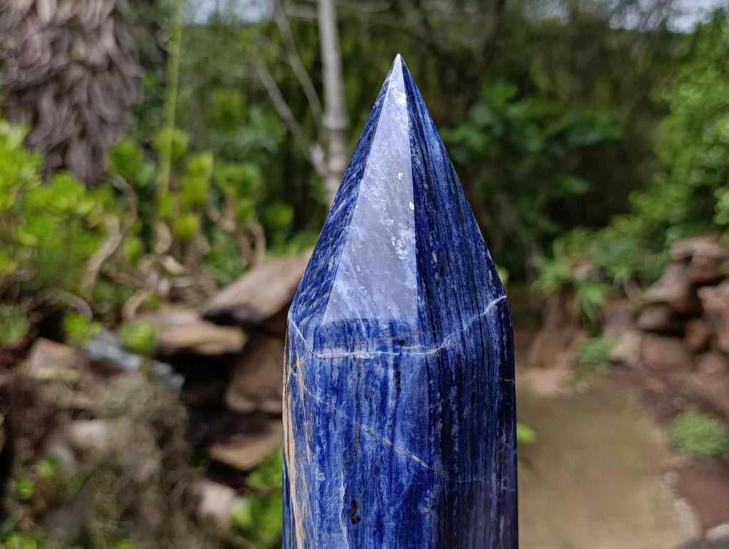 Polished XL Deep Blue Sodalite Crystal Tower x 1 From Kunene, Namibia