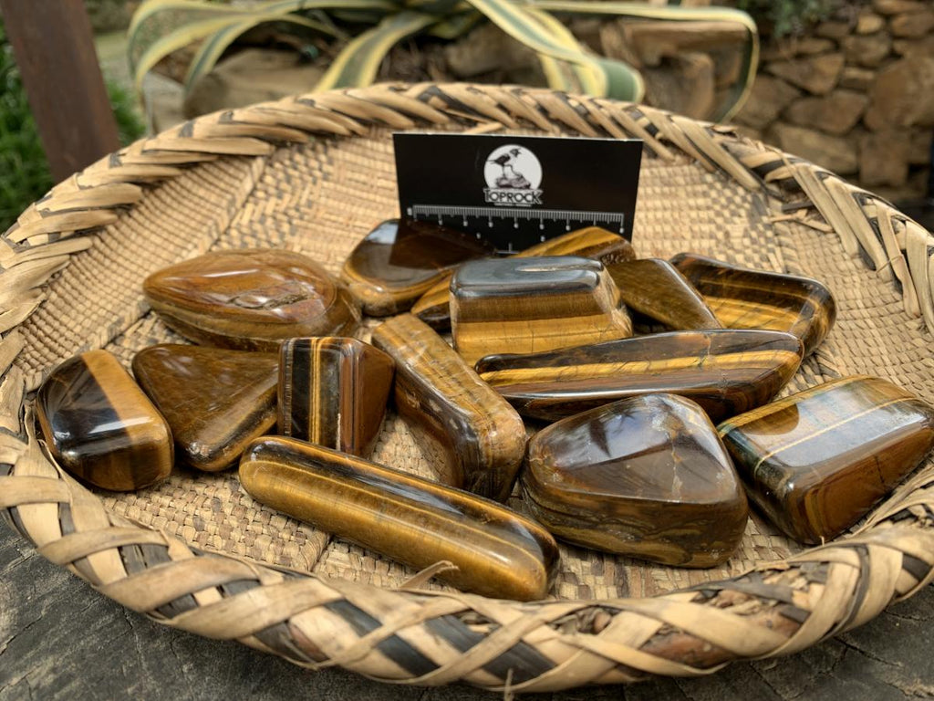 Polished Golden Tigers Eye Nodules x 14, 1 BAG, From South Africa