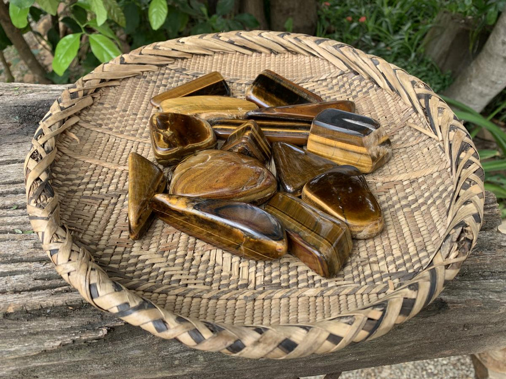 Polished Golden Tigers Eye Nodules x 14, 1 BAG, From South Africa