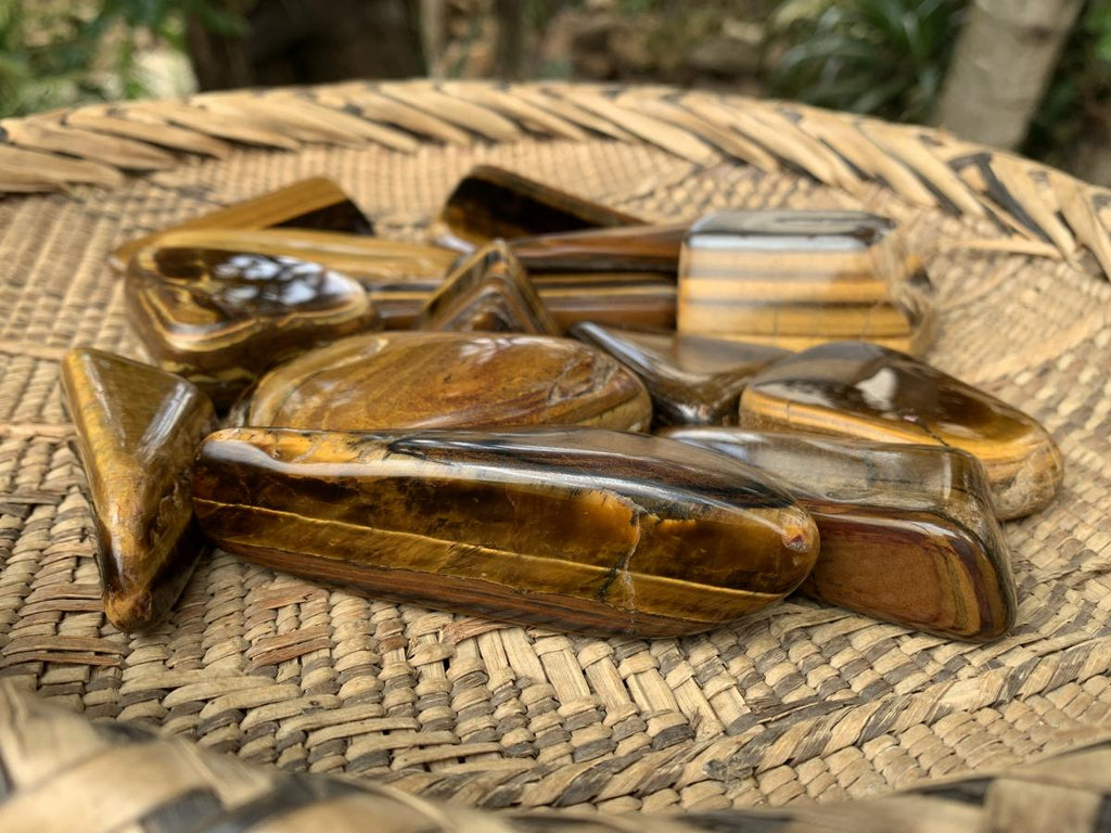 Polished Golden Tigers Eye Nodules x 14, 1 BAG, From South Africa