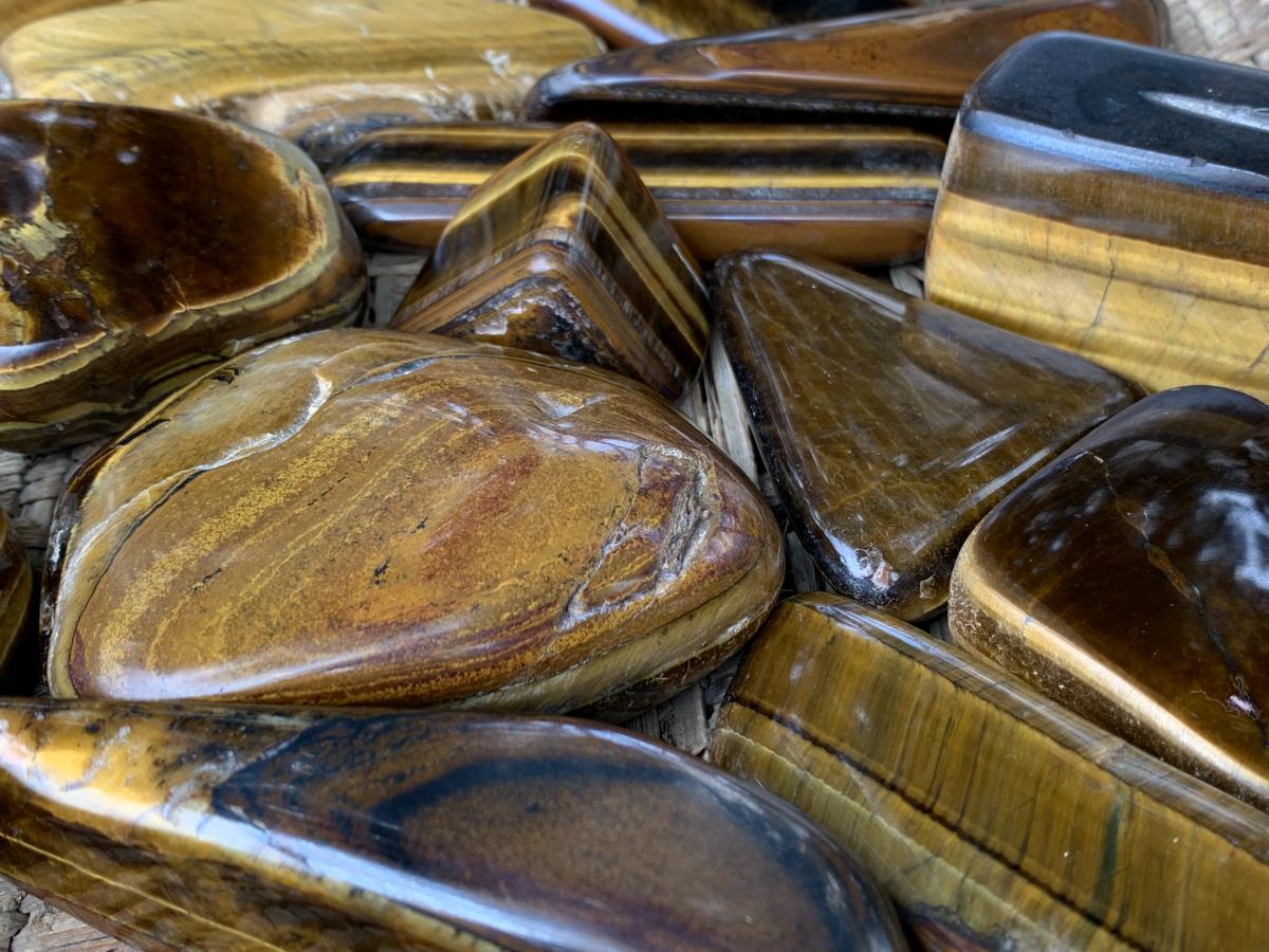 Polished Golden Tigers Eye Nodules x 14, 1 BAG, From South Africa