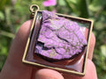 Hand Made Selected Purpurite Metallic Pendant by Adre Designs x 1 From Namibia