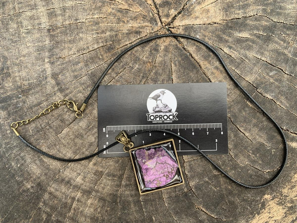 Hand Made Selected Purpurite Metallic Pendant by Adre Designs x 1 From Namibia