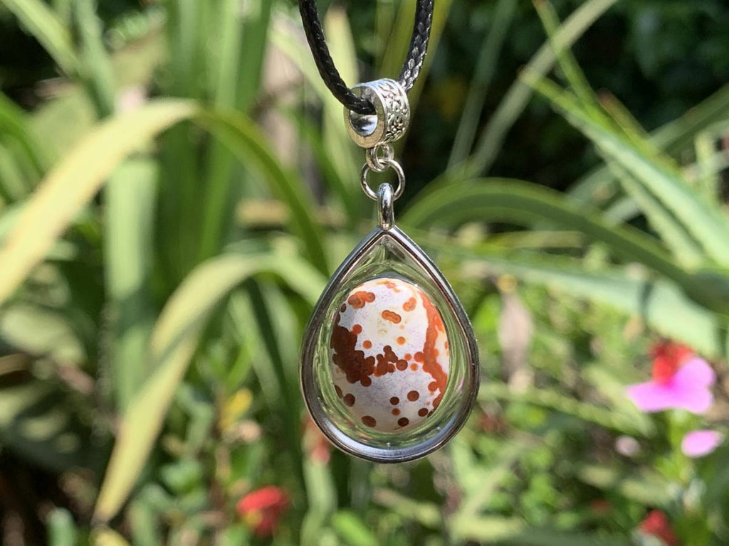 Hand Made Orbicular Ocean Jasper Pendant by Adre Designs x 1 From Madagascar