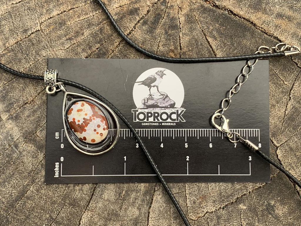 Hand Made Orbicular Ocean Jasper Pendant by Adre Designs x 1 From Madagascar