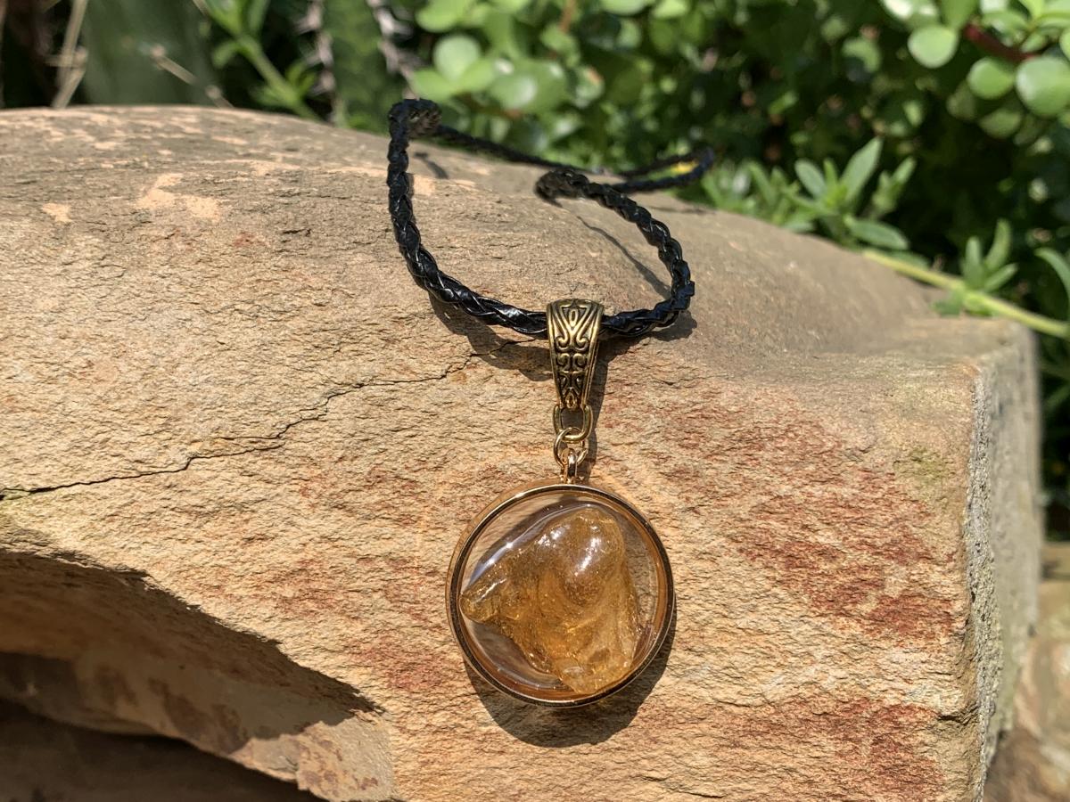 Hand Made Natural Amber Pendant by Adre Designs x 1 From Nosy Varika, Madagascar