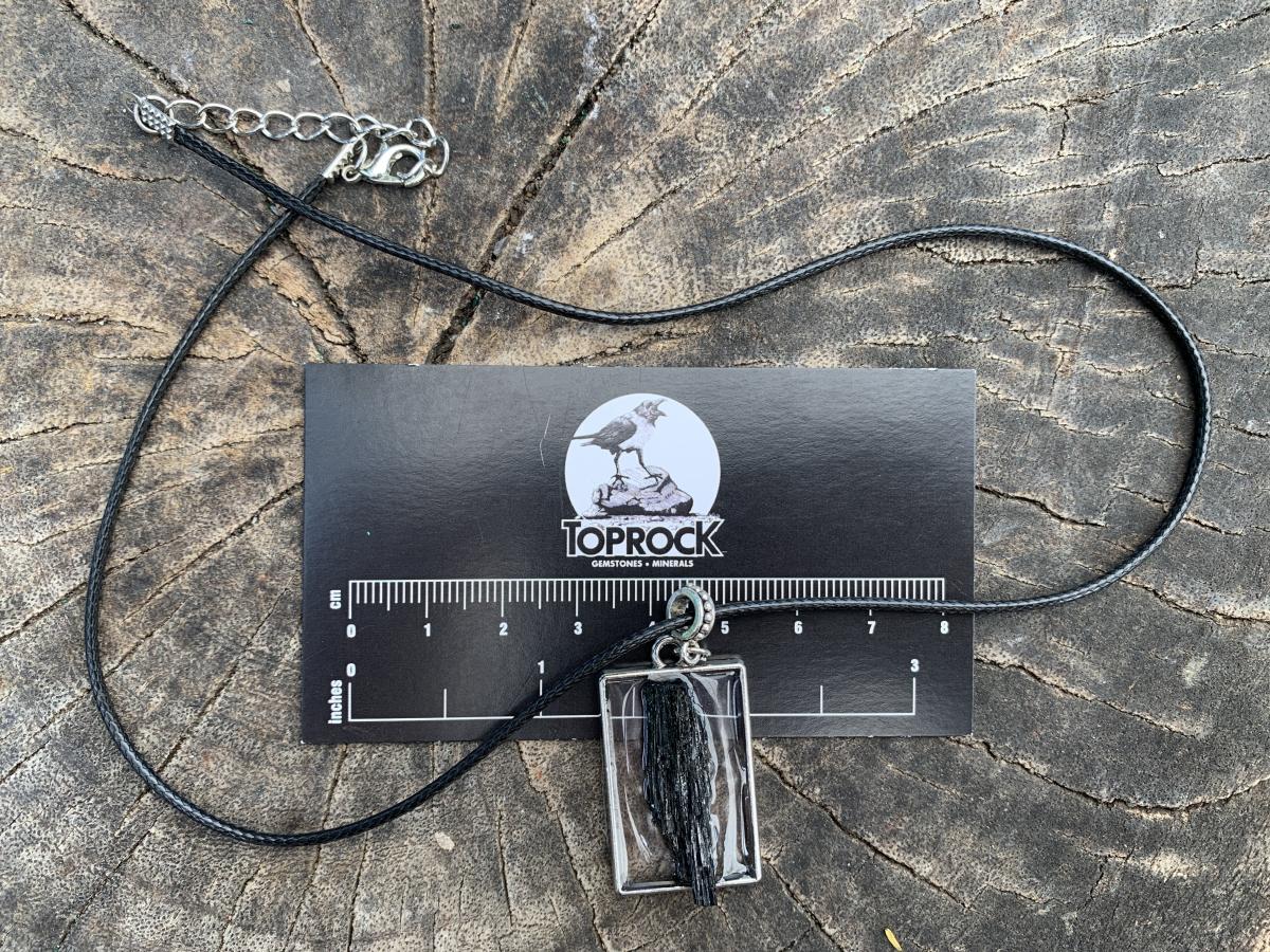 Hand Made Schorl Black Tourmaline Crystal Pendant by Adre Designs x 1 From Erongo, Namibia