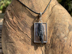 Hand Made Schorl Black Tourmaline Crystal Pendant by Adre Designs x 1 From Erongo, Namibia