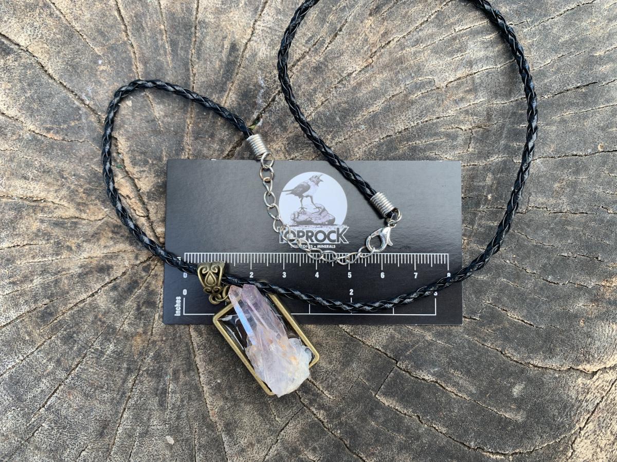 Hand Made Natural Amethyst and Lepidocrocite Quartz Cluster Pendant by Adre Designs x 1 From Brandberg, Namibia