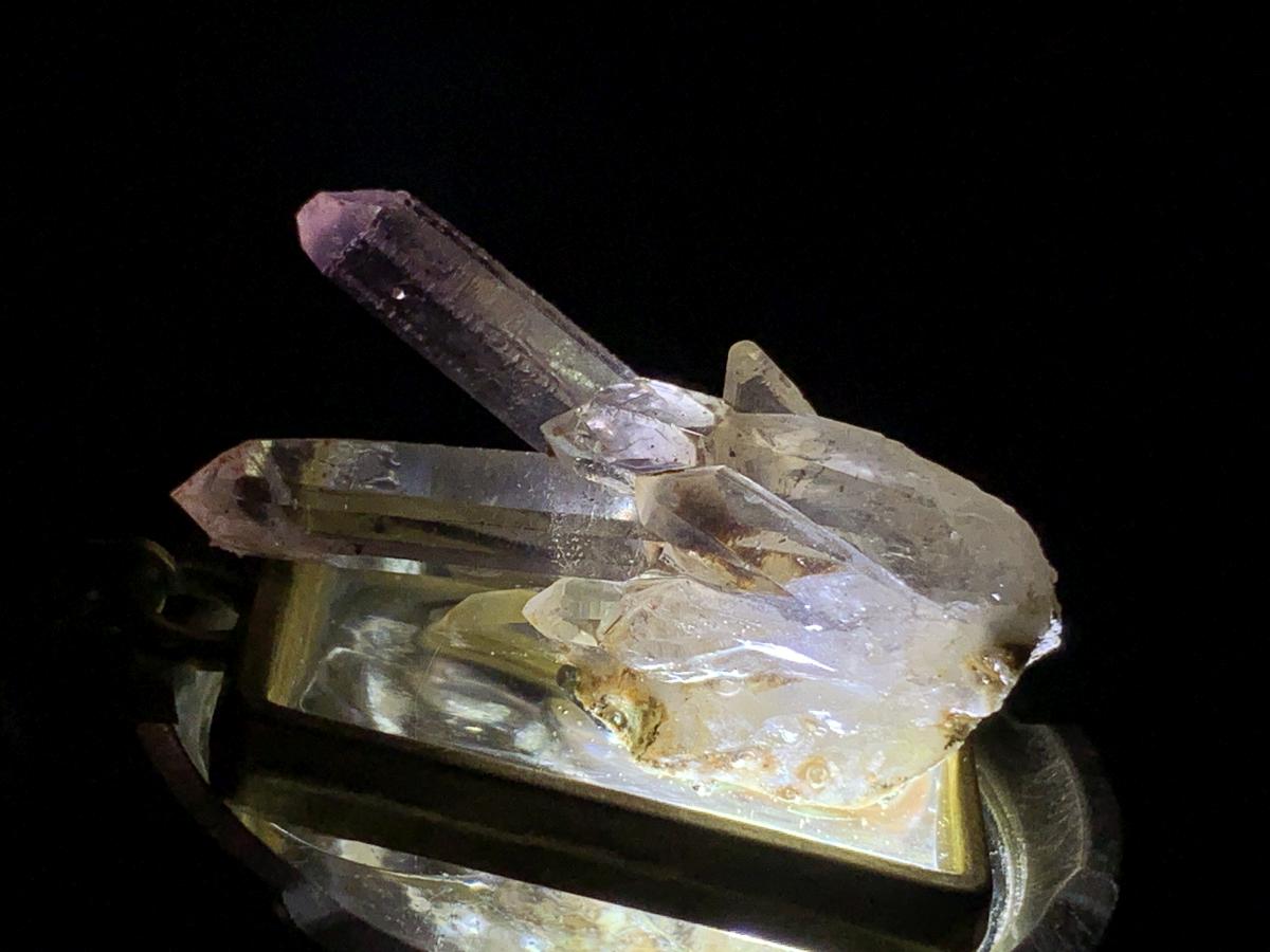 Hand Made Natural Amethyst and Lepidocrocite Quartz Cluster Pendant by Adre Designs x 1 From Brandberg, Namibia