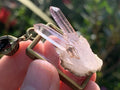Hand Made Natural Amethyst and Lepidocrocite Quartz Cluster Pendant by Adre Designs x 1 From Brandberg, Namibia