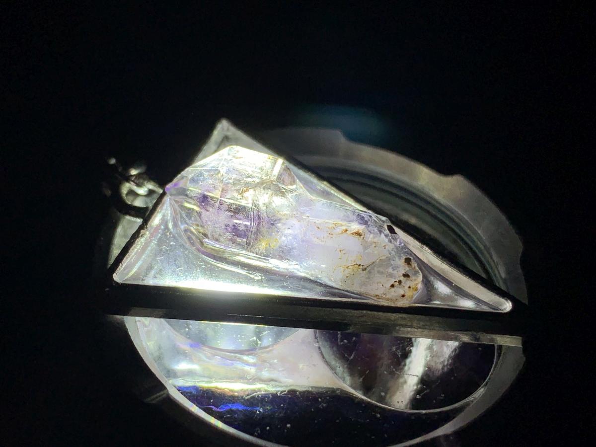 Hand Made Natural Mini Amethyst Crystal Sceptre Pendant by Adre Designs x 1 From Brandberg, Namibia