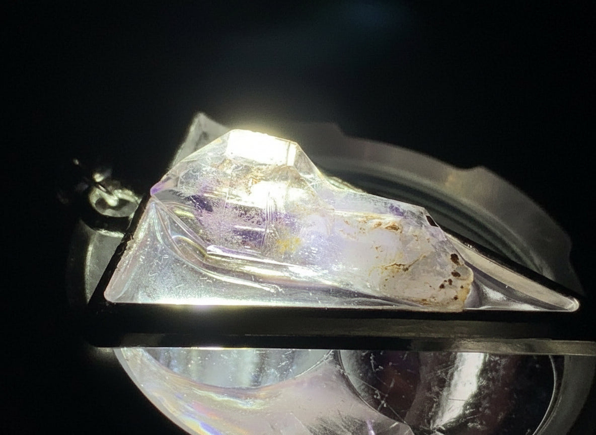 Hand Made Natural Mini Amethyst Crystal Sceptre Pendant by Adre Designs x 1 From Brandberg, Namibia