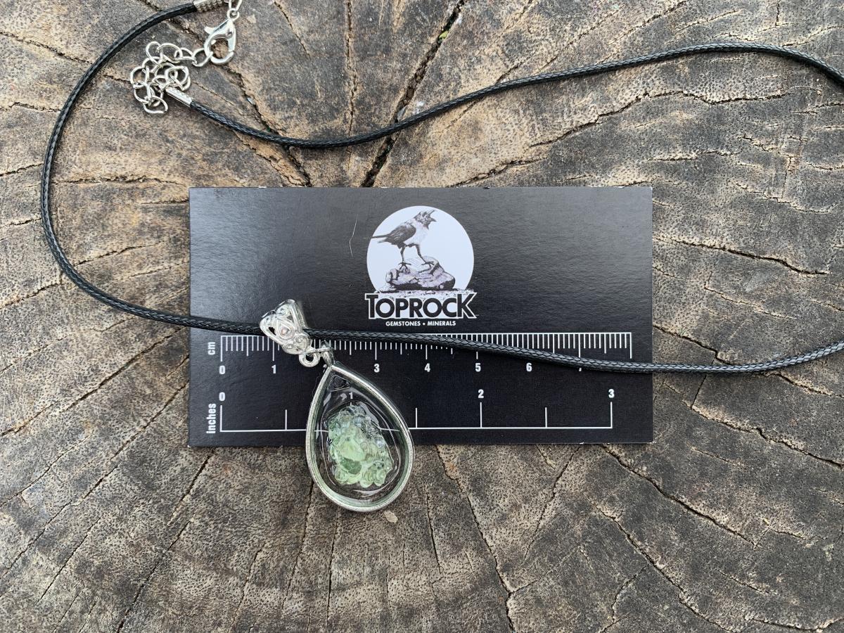 Hand Made Natural Fluorescent Hyalite Opal Crystal Pendant by Adre Designs x 1 From Erongo, Namibia