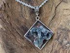 Hand Made Natural Drusy Crystalline Coated Copper Quartz Pendant by Adre Designs x 1 From the Congo