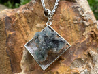Hand Made Natural Drusy Crystalline Coated Copper Quartz Pendant by Adre Designs x 1 From the Congo