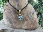 Hand Made Natural Watermelon Fluorite Crystal Pendant by Adre Designs x 1 From Erongo, Namibia